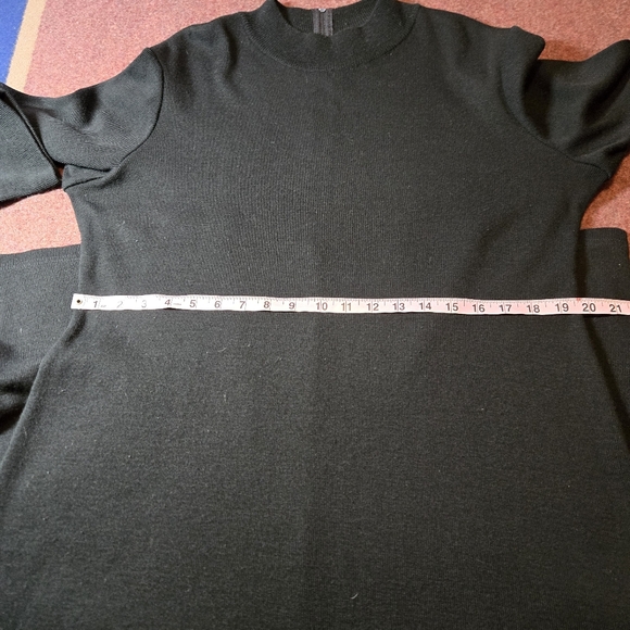 Vintage Mock Neck Knit Zipback Dress From Romania Size Large Y2K - Picture 7 of 10